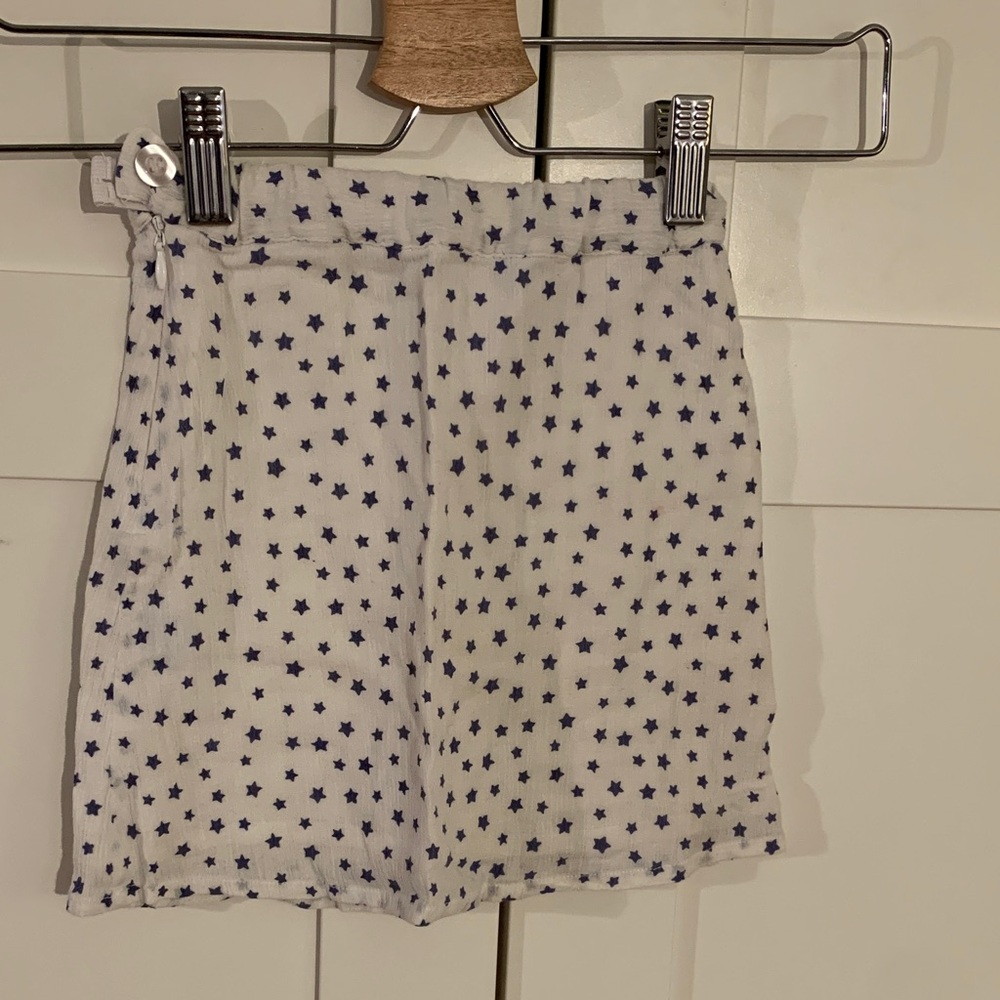 Kids' White Star-Patterned Skirt